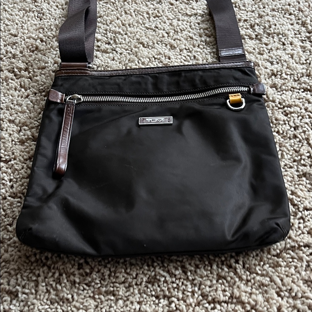 Brown Tumi Crossbody Bag